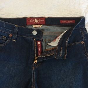 Never worn Sofia Boot Lucky Jeans